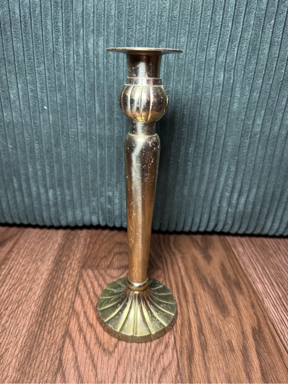 Brass Finish Candlestick Holder - Gold